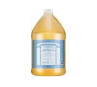 Dr. Bronners 18-IN-1 - Sapone liquido biologico, delicato per bambini, senza profumo, gel doccia, sapone per le mani, shampoo e molto altro ancora, con oli biologici, commercio equo e solidale, 3.800