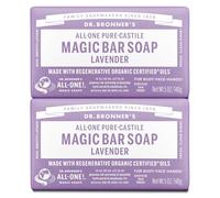 Dr Bronner's Organic Lavender Pure Castiglia Sapone Barretta, Confezione da 2 (2 x 140 g)