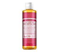 Dr Bronner's Rose All-One Sapone Magico, realizzato con oli biologici, utilizzato per viso, corpo, capelli, lavanderia, animali domestici e piatti, certificato Fair Trade & Vegan Friendly, bottiglia riciclata da 240 ml