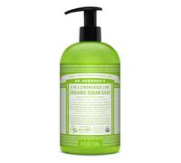Dr Bronner's - Sapone biologico 4 in 1 per zucchero, citronella e lime, realizzato con ingredienti biologici, utilizzato per mani, corpo, viso e capelli, certificato del commercio equo e solidale e