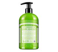 Dr Bronner's - Sapone biologico 4 in 1 per zucchero, citronella e lime, realizzato con ingredienti biologici, utilizzato per mani, corpo, viso e capelli, certificato del commercio equo e solidale e