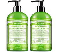Dr. Bronner's Sapone di Zucchero Bio Lemongrass & Lime 2x355 ml