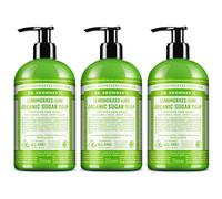 Dr. Bronner's Sapone di Zucchero Bio Lemongrass & Lime 3x355 ml