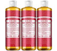 Dr. Bronner's Sapone Liquido Bio 18 in 1 Rose 3x475 ml