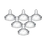 Dr. Brown’s Natural Flow Y-Cut Wide-Neck Baby Bottle Silicone Nipple, Ideal for Thicker Liquids, 9m+, 100% Silicone Bottle Nipple, 6 Pack