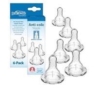 Dr. Brown's 6 Piece Standard Replacement Nipple, Level 1