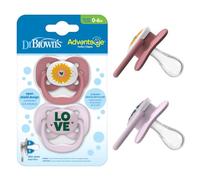 Dr. Brown's Advantage - Ciucci per bambini, fase 1, 2 pezzi, colore: Rosa