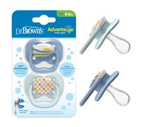 Dr. Brown's Advantage - Ciuccio per bambini, livello 1, 2 pezzi, colore: Blu