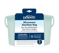 Dr. Brown's Borsa sterilizzatrice a vapore per microonde, per biberon, tiralatte e altri accessori per bambini, 100% silicone, sacchetto sterilizzante riutilizzabile