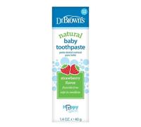 Dr. Brown’s Fluoride-Free Baby Toothpaste, Safe to Swallow, Strawberry, 1-Pack, 1.4oz/40g, 0-3 years