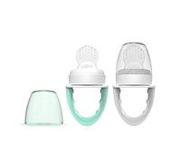 Dr. Brown's Fresh First - Alimentatore in silicone, colore: Verde menta e grigio, 2 pezzi