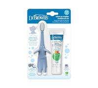 Dr. Brown's Infant-to-Toddler Toothbrush Set, 1.4 Ounce, Blue