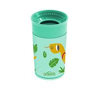 Dr. Brown's Milestones Cheers - Tazza di transizione senza beccuccio, adatta ai viaggi e senza perdite, 300 ml, colore: verde serpente