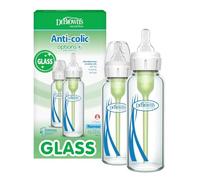 Dr. Brown's Natural Flow Options+ - Bottiglie per bambini, in vetro, 226,8 g, confezione da 2