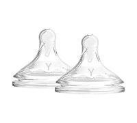 Dr. Brown'S Options +, tettarella in silicone taglio a e (per cereali), bocca larga, 9 mesi, trasparente