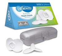 Dr. Brown's Paracapezzoli a farfalla per l'allattamento al seno per proteggere capezzoli doloranti, piatti o invertiti, essenziali per difficoltà di chiusura con custodia per sterilizzatore a
