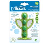 Dr. Brown's Peapod Massaggiagengive e spazzolino da denti da allenamento, morbido e sicuro per gengive del bambino e primi denti, senza BPA, 100% silicone, 3 mesi +