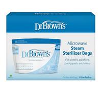 Dr. Brown's Sacchetti sterilizzatori a vapore per microonde, per biberon, ciucci, parti della pompa e accessori, sterilizzatore per biberon da viaggio, 30 usi per sacchetto, 5 pezzi (confezione da 1)