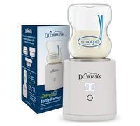 Dr. Brown's Scaldabiberon da viaggio, riscalda rapidamente latte materno e acqua per formula in movimento, portatile, ricaricabile, senza fili, con 3 adattatori per biberon