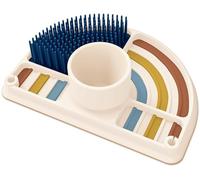 Dr. Brown's Tappetino in silicone 2 in 1 Dry & Prep, tappetino in silicone per biberon con picchetti rimovibili per gli elementi essenziali del bambino, preparazione del biberon integrato, senza BPA