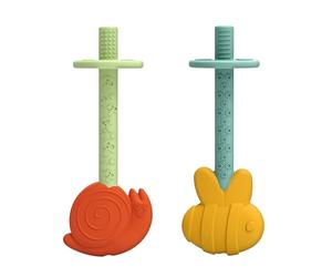 Dr. Brown's Tubi per dentizione per bambini, api e lumache, tubi in silicone, senza BPA, 3 m+