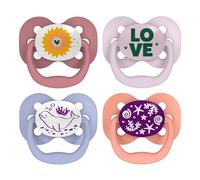 Dr. Brown's Vantage - Set di 4 ciucci, passo 1, colore: rosa