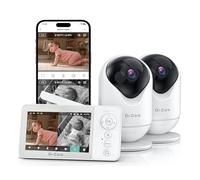 Dr.Care Baby Monitor Video e Audio Smart WiFi con App Mobile, Schermo Diviso 4" 720P e Telecamera 1080P, Visione Notturna HD, Audio Bidirezionale (2 Telecamere + 1 Monitor)