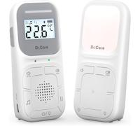 Dr.Care Neo Audio Baby Monitor - Pre-accoppiato, bidirezionale Talk, VOX, Luce notturna, Ninne nanne, Vibrazione Alert, 1000 piedi di portata, altoparlante e microfono, clip portatile, No WiFi