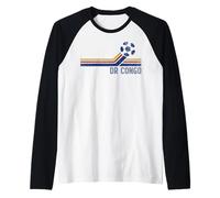 Dr Congo Soccer 2026 Tifosi Congolesi Retro Vintage Maglia con Maniche Raglan