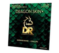 DR DAP-10 - Corde per chitarra acustica DRAGON SKIN+™ rivestite in bronzo fosforoso, suono superiore con sensazione confortevole e lunga durata, extra leggere 10-48