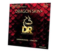 DR DAP-13 - Corde per chitarra acustica DRAGON SKIN+™ rivestite in bronzo fosforoso, suono superiore con sensazione confortevole e lunga durata, leggere 13-56