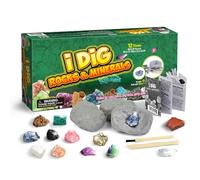 Dr.Daz Kit Scavo Rocce e Minerali per Bambini, 12 Pietre Preziose | Giocattolo Scienza Geologia STEM, Regalo Compleanno per Ragazzi e Ragazze dai 6 Anni in Su