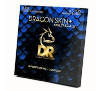 DR Strings Dragon Skin+ Coated Nickel Medium 45-105 Tapered Multi-Scale Corde Basso
