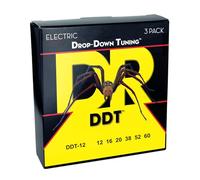 DR DDT Electric Guitar Strings - Confezione da 3 pezzi - Extra Heavy 12-60