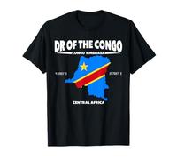 DR del Congo Map Design con coordinate e soprannome Maglietta