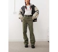 Dr. Denim - Donna - Jeans dritti comodi ampi a vita alta verde oliva slavato W29 L32