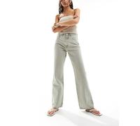 Dr. Denim - Echo - Jeans dritti lavaggio verde fagiolo tinto slavato W30 L34