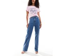 Dr Denim - Moxy - Jeans dritti lavaggio medio blu con curvatura sulla gamba M L30