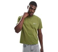 Dr Denim - T-shirt a maniche corte girocollo verde con grafica del logo M