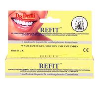 Dr Denti Refit, capsule di adesivo dentale temporaneo, 1 confezione da 3 capsule