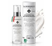 Dr. Dermaluci Lab Siero Booster Viso Bava di Lumaca Antirughe BIO 100ml | Idratante, Levigante, Illuminante - Acido Ialuronico, Bambù, Ibisco, Goji, Peptidi - Pelle Sensibile - AIAB