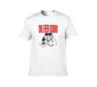 Dr. Feelgood British Pub Rock *Stupidity Casual Round Neck T Shirt White L