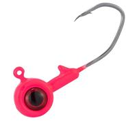 Dr.Fish Confezione da 10 Crappie Jig Occhi 3D Pesca Jig Testa Bass Pesca Crappie Trota Panfish Hook Lure Live Bait Plastica Acqua Dolce 1/8 oz Rosa