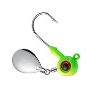 Dr.Fish Confezione da 10 maschere da pesca sotto-spin Stand Up Jig Teste rotonde Jig Spinner Lama da pesca dipinte Jigs Crappie Jig Heads Walleye Freshwater Bass Trota Bluegill Acqua salata 1/4oz
