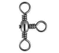 Dr.Fish - Set di 30 Esche da Pesca in Acciaio Inox, girevoli a 3 Vie, Solide, 4_70LB_30PCS