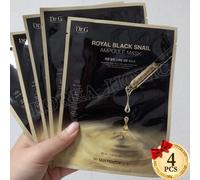 DR.G Royal Black Snail Ampolle Mask 30 ml x 4 pezzi maschera lumaca fogli...