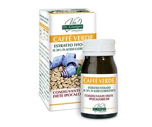 Dr Giorgini Integratore Alimentare, Monocomponenti Erbe Caffè Verde Estratto Titolato al 50% in Acido Clorogenico Pastiglie - 30 g