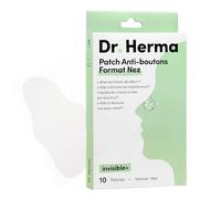 Dr. Herma - Cerotti Anti Brufoli - Adatti per il Naso - Risultati in 6-8 Ore - Testati sotto Controllo Dermatologico - Acido Salicilico, Idrocolloidi, Olio di Albero del Tè - Confezione da 10 Cerotti