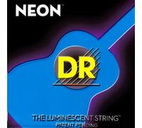 'DR HiDef Blue Neon Acoustic 012", 016", 024", 032", 042", 054 Corde per chitarra folk/fluorescenti (si illuminano al buio)