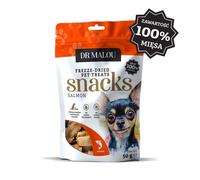 DR MALOU Bocconcini di carne 100% salmone liofilizzato 2x50g snack per cani